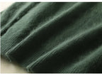 LHZSYY Men's 100% Mink Cashmere Large Size Sweaters Autumn Winter Solid V-neck Casual Knit Pullovers Men Long Sleeve Warm Jumper