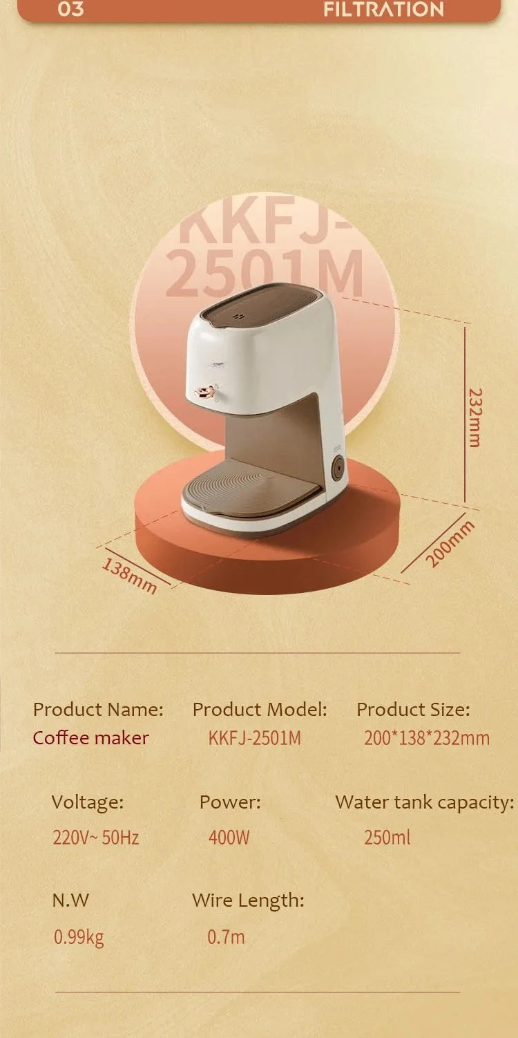 Home Drip Coffee Maker Multifunctional Coffee Tea Brewing Machine Small Office Americano Coffee Tea Maker