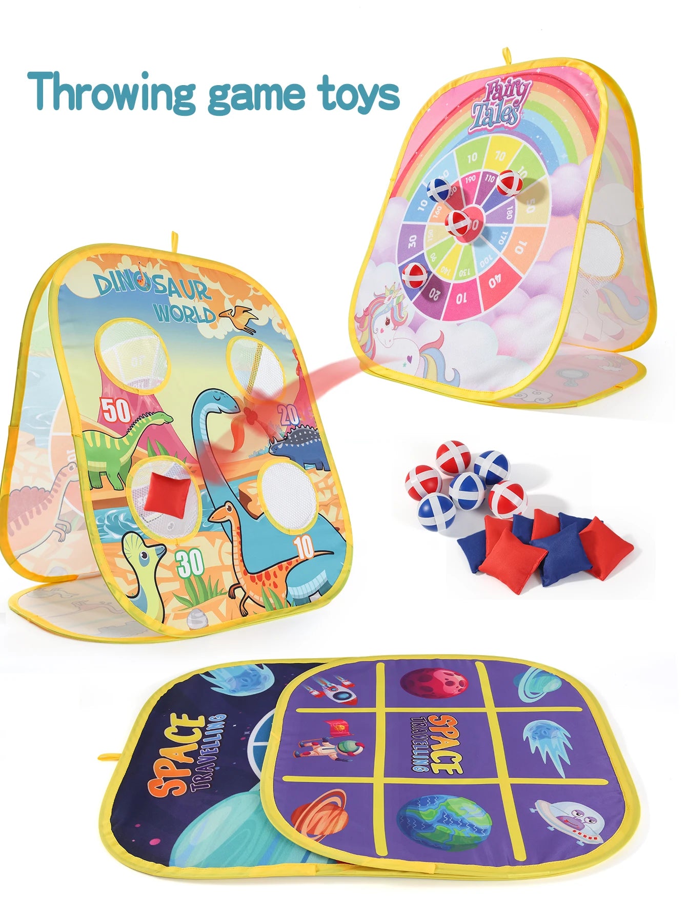 3-in-1 Kids Bean Bag Toss Game Set - Parent-Child Interactive Toy for School Sports, Birthday & Easter Party Favors