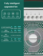 3 In 1 Mini Air Cooler Fan Portable Household Air Conditioner Humidifier LED Night Light For Home Office Desk Use25.5x18.5x8cm