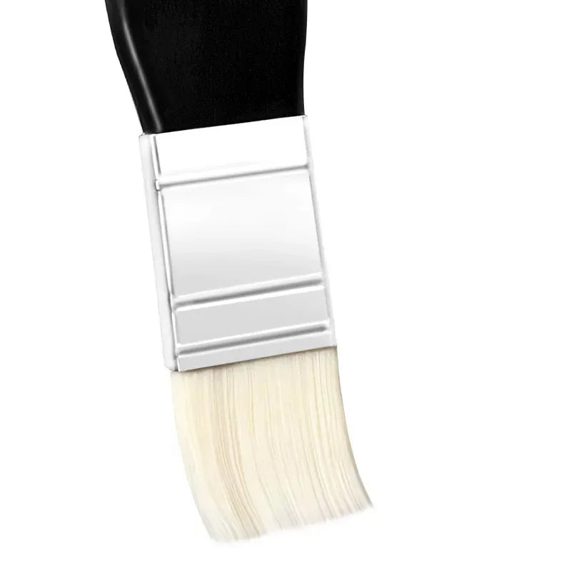 Oil Painting Nylon Pen Set Gouache Acrylic 1/3 Pcs Small/Medium/Large Sizes Flat Head Brush Wood Handle Painting Tools for Fine