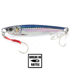 B&U Rattle Jig Sea Fishing Lures Metal Jig 40g 60g 80g Long Casting Lure Spinning Artificial Bait with Hook Spoon Fishing Tackle