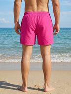 Mens Swim Trunks with Compression Liner Phone Pocket Summer Quick Dry Board Shorts Beach Shorts Swimwear Swimsuit Bathing Suits
