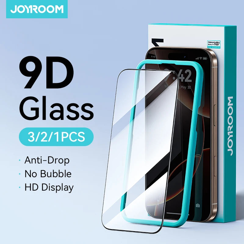 Joyroom 3/2/1PCS HD Glass For iPhone 17 16 15 Pro Max Screen Protector Full Screen Tempered Glass Protection For iPhone 17 16 15 Main image