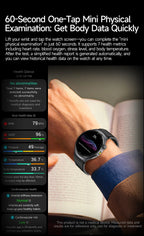 2026New AI-Diagnosis Care Smartwatch ECG+PPG Accurate Uric Acid Blood Pressure Body Fat Five organ Fitness Waterproof Smartwatch