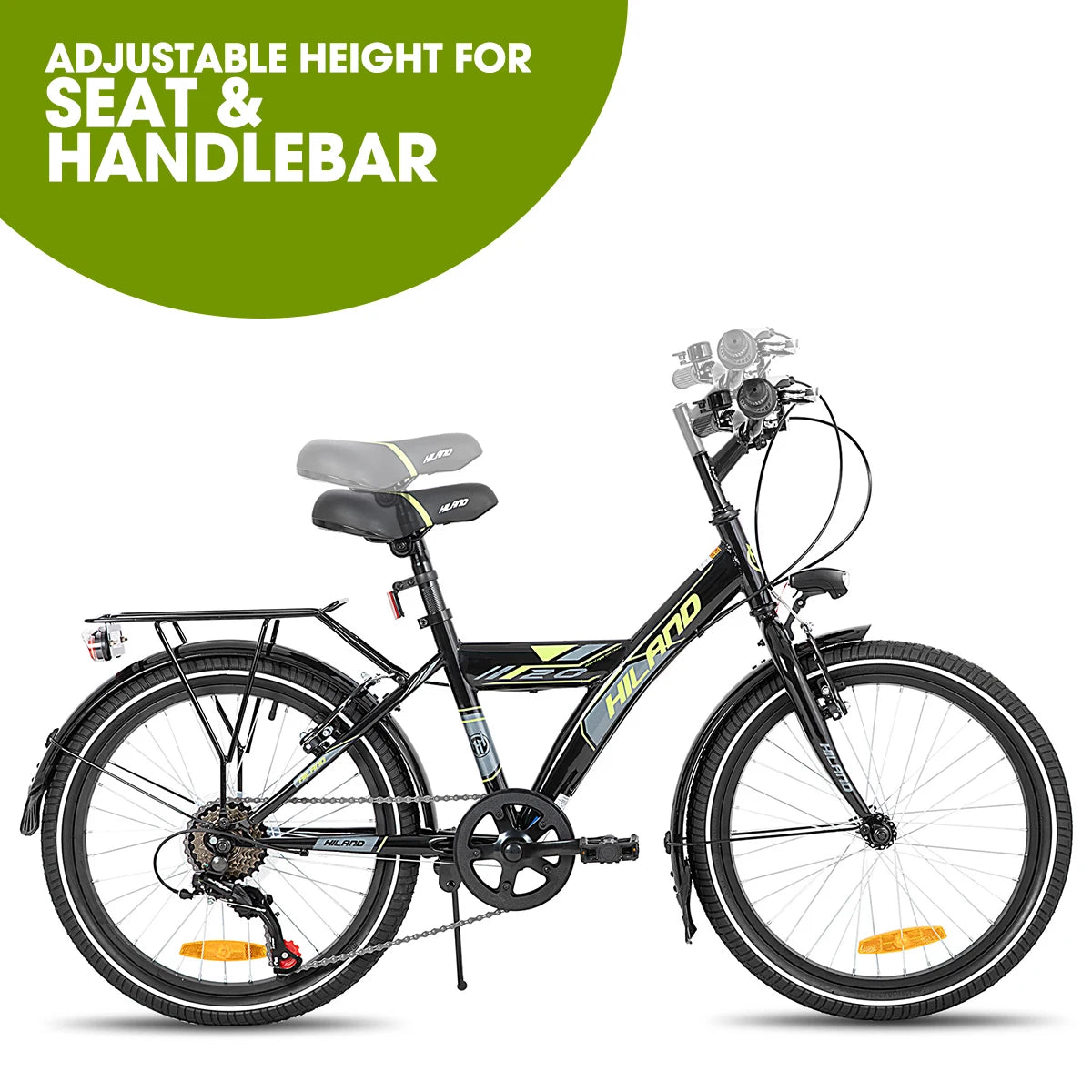 Hiland 20/24 Inch Children's Mountain Bike for Children Boys Girls from 6-10 Years with Shimano 6 Speed Gears