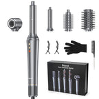 5 in 1 Hair Dryer,Multi Styling Tool,Straightener & 32mm Curling 300 Million Negative Ions Hair Care 1-3 Mins Quick Drying Gifts