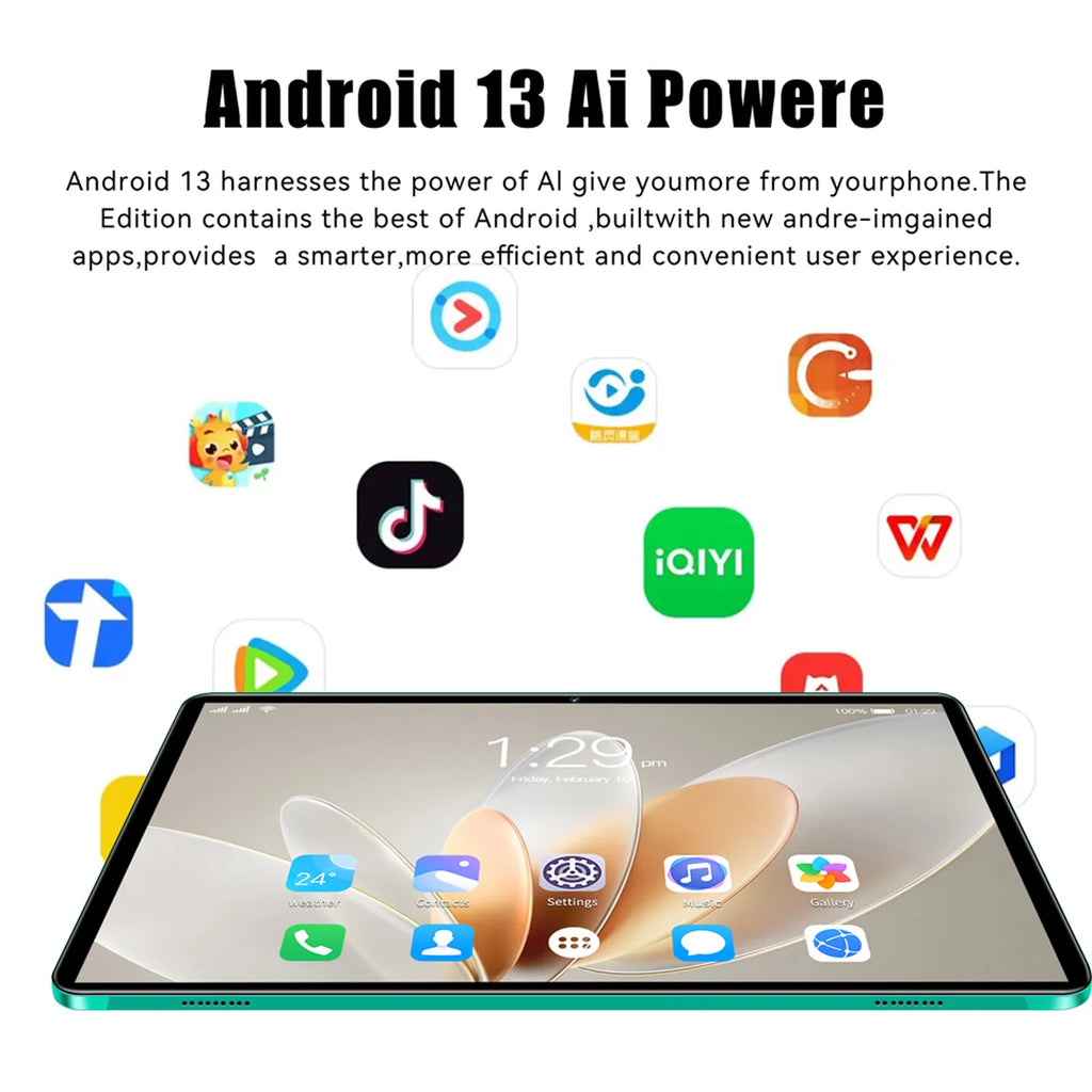 2025 New Upgraded Pad 10.1 Inch Android Tablets Octa Core 6GB RAM 128GB ROM Dual Network WiFi Dual Cameras Tablet PC 6000mAh