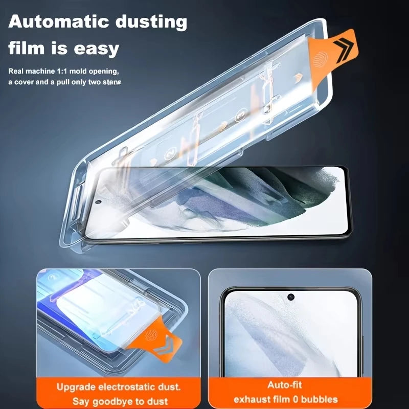 HD Screen Protector For Samsung A57 A17 A16 A56 5G A55 A36 A35 A26 A24 A15 A14 A13 A12 A71 A72 A73 Dust Free Easy Install Glass