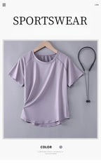 DRUR Yoga Tops Sportswear Woman Gym Shirts Breathable Quick Dry Short Sleeve Workout T Shirt Jogger Running T Shirt Yogawear New