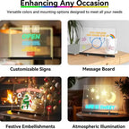 LED Note Board Night Light With Colorful 7 Pens DIY Acrylic Message Board Creative Fluorescen Painting Drawing Board