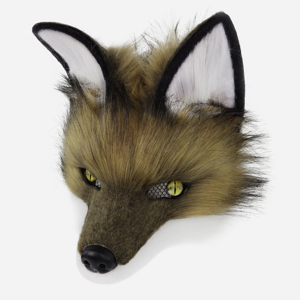 Wolf Mask Half Face Animal Dog Fox Werewolf Masks for Halloween Party Cosplay Costume Props