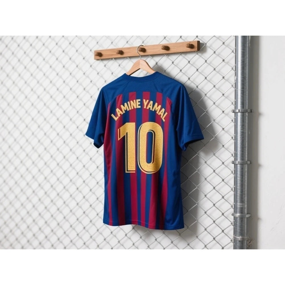 AI CHATGPT Lamine Yamal Short Sleeve Football Shirt Number 10 Youth Kids Training Soccer Uniform Breathable family Jersey Tee