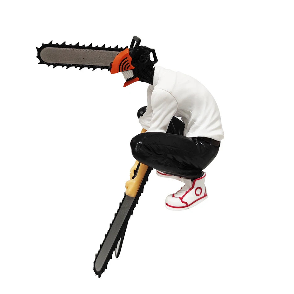 Anime Chainsaw Man Figure 2pcs Set Denji Action Figural 14-17cm Car Decoration Doll PVC Model Collection Toys Children Gifts