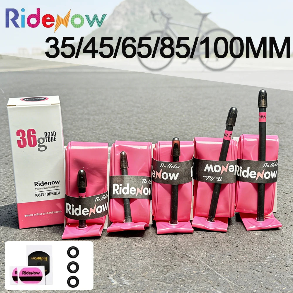 RideNow Bike TPU Inner Tube 700C 700x18 23 25 28 32 Ultralight 36g Road Bicycle Bike Camera Valve Length 35/45/65/85/100MM