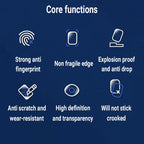 Oleophobic Coating Dust Free Easy Installation Screen Protector For iPhone 17 16 15 13 11 12 14 Pro Max Air SE 7 8 Plus XR Glass