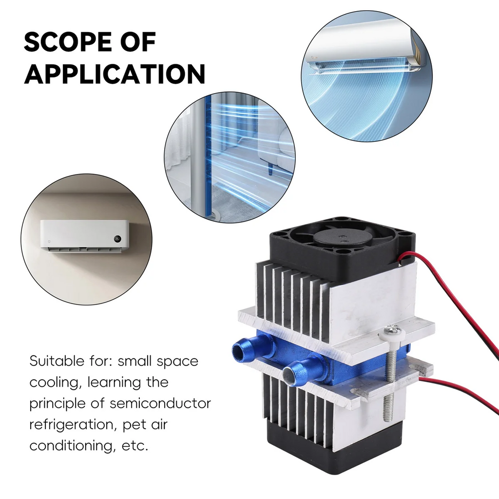 A78E-1 Set Mini Air Conditioner DIY Kit Thermoelectric Peltier Cooler Refrigeration Cooling System + Fan for Home Tool