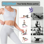 Multi-Functional Foldable Pilates Reformer Board with Counter, Full Body Abdominal Workout Sliding Trainer, Home Core Strength Exercise Equipment with Resistance Bands & Handles