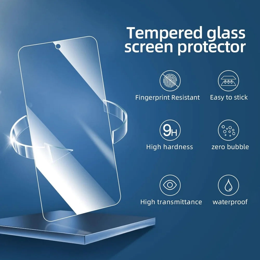 3PCS HD Tempered Glass For Samsung A17 A27 A37 A57 A16 A26 A36 A56 A55 A53 A54 A35 A25 A15 Screen Protector Samsung Galaxy S26 S25 S24 Ultra Cristal Templado S24 FE S23 S22 S21 Plus