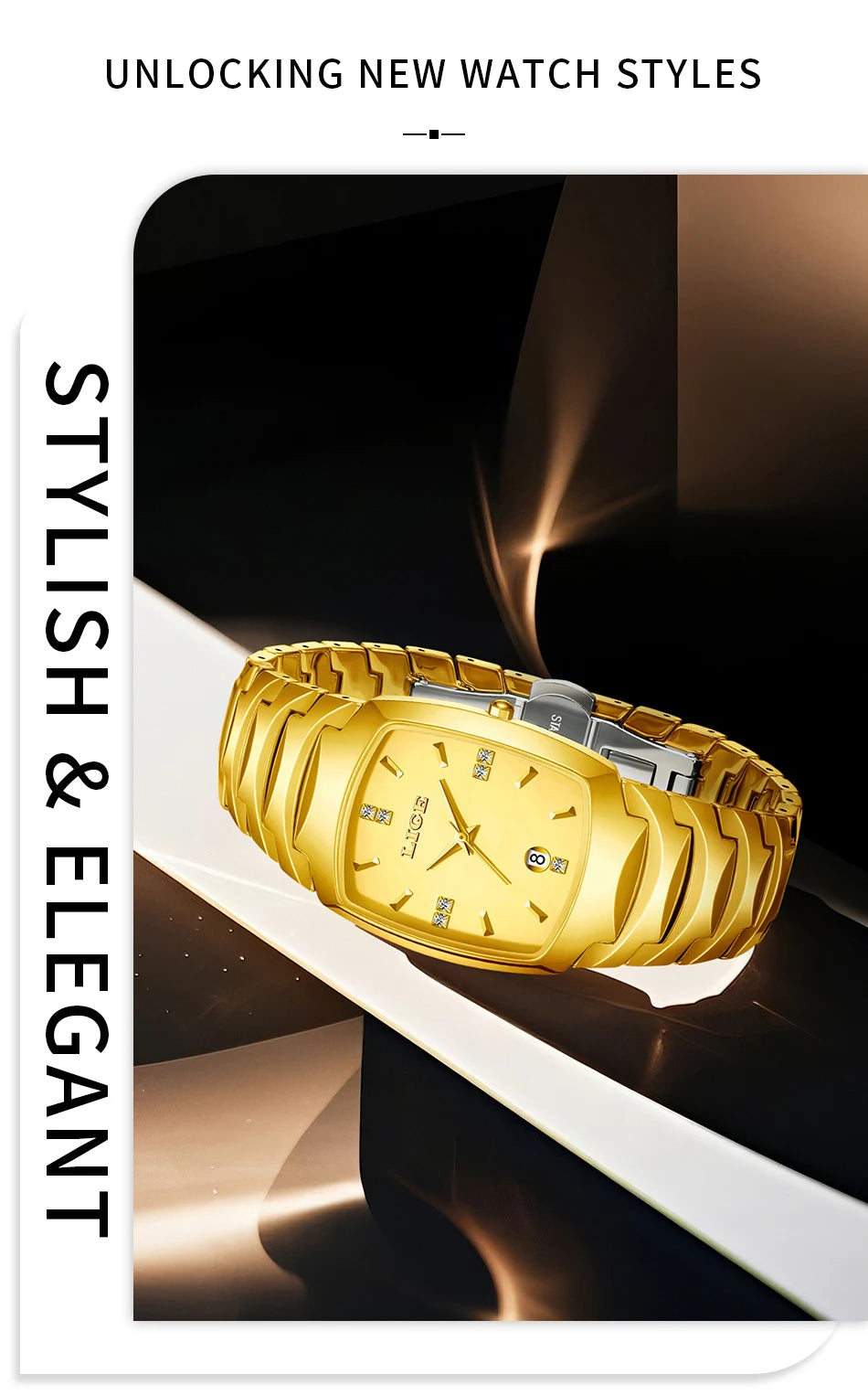 LIGE Fashion Luxury Woman Watch Simple Elegant Stainless Steel Casual Quartz Watches for Women Calendar Ladies Romantic Gift New