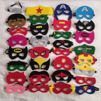 32/28/10 Pcs/Lot Superhero Mask Cosplay Christmas Halloween Kids Adult Carnival Party Props Children's Birthday Felt  Masquerade