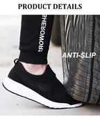 Summer Mesh Light Work Sneakers Steel Toe Protective Work Safety Shoes Men Women Breathable Construction Shoes Work Boots Men