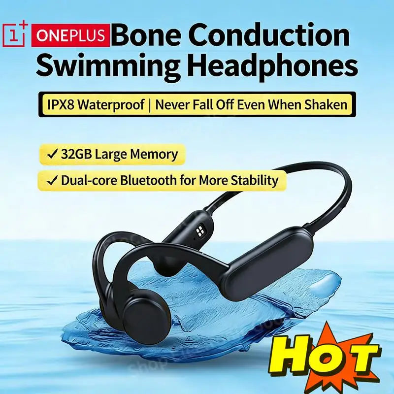 OnePlus Wireless Bone Conduction Headphones Bluetooth  Earphone Sport Swimming Bluetooth Compatible Headphone Hand-free With Mic Main image