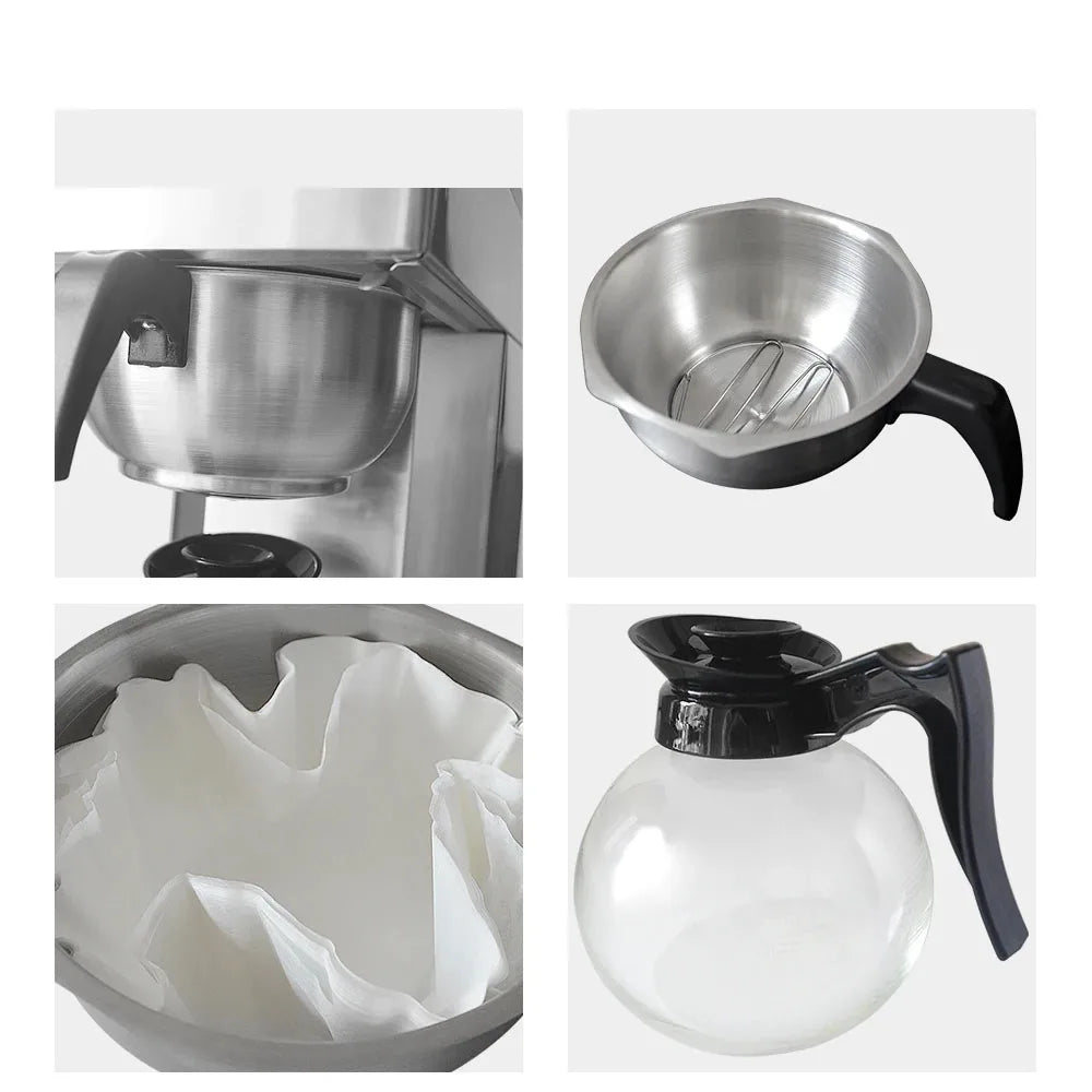 Commerical Coffee Tea Brewer Maker American Coffee Machine Hot Plate Full-Automatic With Coffee Pot Coffer Maker