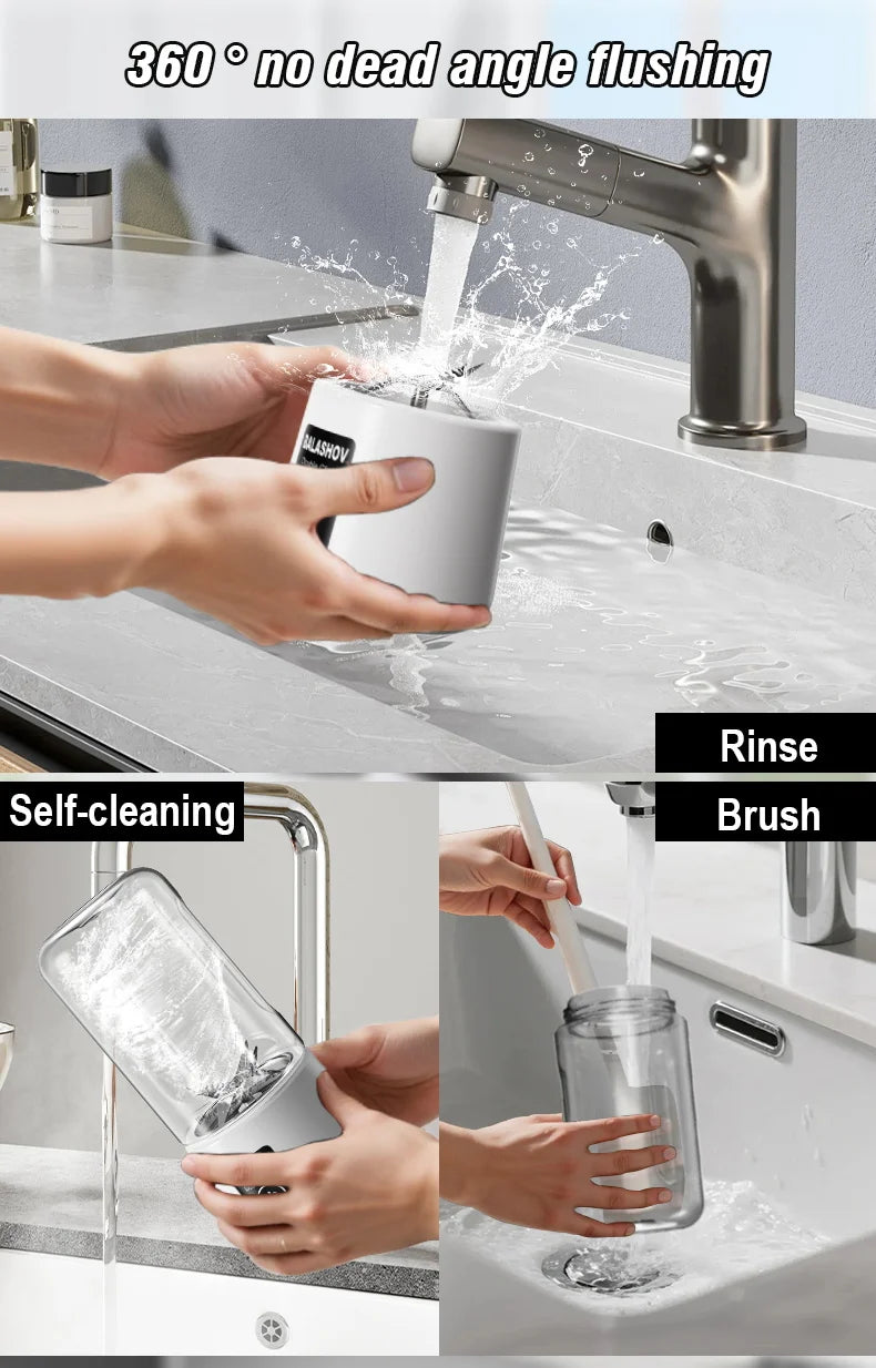 Portable Juicer Blender 450ml Juice Maker USB Rechargeable Lemon Orange Fruit Juicing Cup Electric Juice Machine Travel Juicers