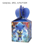 Sonic Birthday Party Decoration Game Hedgehog Balloons  Action Figure Party Paper Plate Towel Cup Tablecloth Toy Kid Gifts
