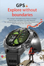 GPS Sports Smartwatch Men Women Swim Waterproof Fitness Tracker 2GB Memory Offline Maps  SpO2 Rugged Outdoor Smartwatch for Men