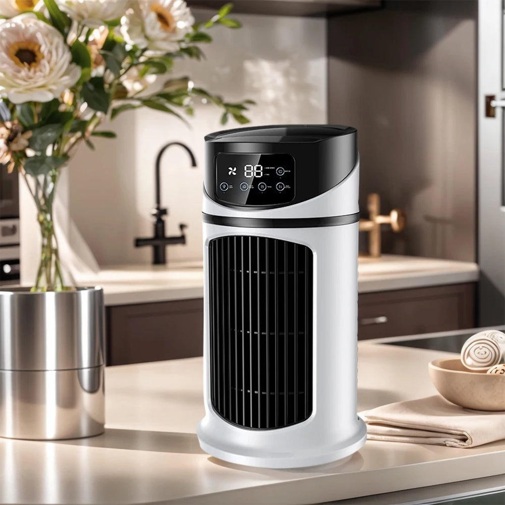 Portable Air Conditioner Desk Fan Spray Humidifier Air Cooling Fan Timing Circulation Wind Quiet Electric Fan for Home Office