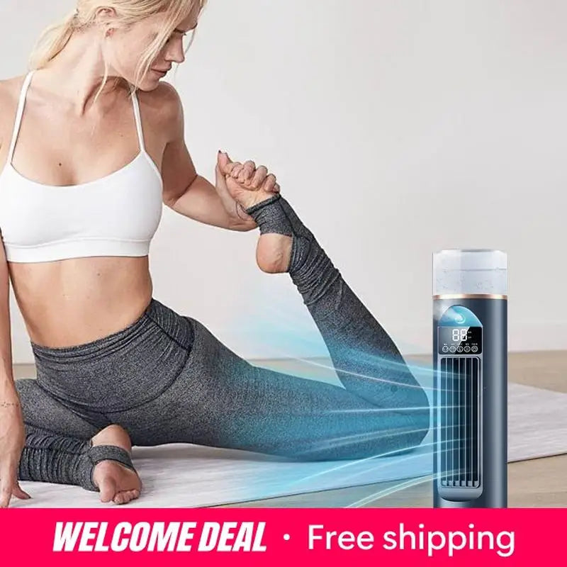 NEW Cold Air Fan Cool Air Fan Persona Air Conditioner Adjustable Speeds Humidifier Cool Gadgets with Timer & Remote