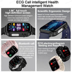 2025 New For XIAOM1 ECG+PPG Blood Fat Uric Acid Health Smartwatch Men Women Heart Rate Blood Pressure Bluetooth Call Smart Watch