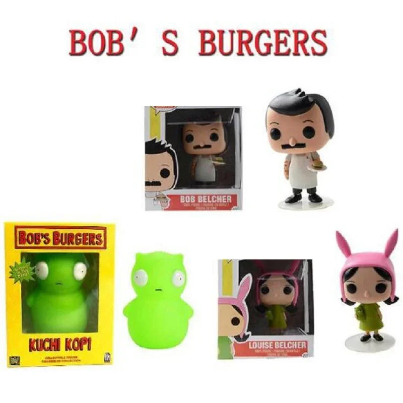 FUNKO Bob's Burgers #78 Louise Cute Vinyl Dolls 74# Bob Kuchi Kopi Luminous Figure Model Toys for Children Birthday Gift Main image