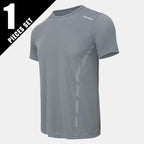 4/1 Pcs Men's Summer Multicolor Quick-drying Sports Short Sleeve Loose Breathable Fitness Running Badminton T Reflective Strip
