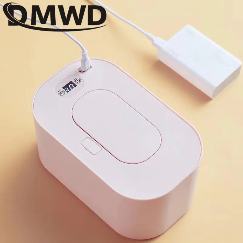 DMWD USB Wet Wipes Warmer Baby Wipe Heater Towel Dispenser Napkin Heating Box Home Car Use Wipe Warmer Case Disinfecting Wipes