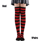 Color Striped Stockings Japanese Over Knee Socks Fashion Women Keep Warm Soks Sexy Slim Long Socks Hosiery JK Cosplay Lolita Y2k