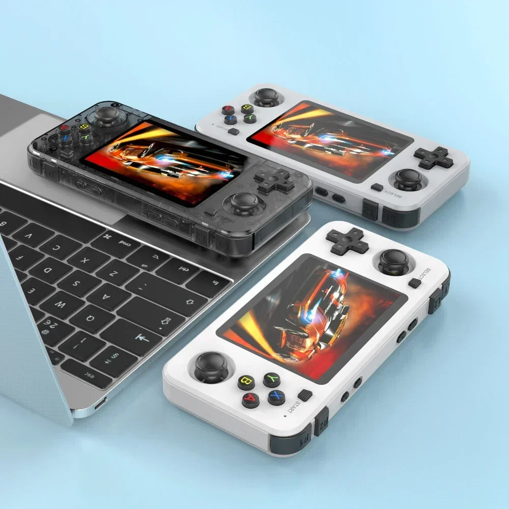 BOYHOM Green R36H Retro Video Game Console 3.5‘’ IPS Screen RK3326 3000 mAh Open Linux System Portable Player 64GB 128GB