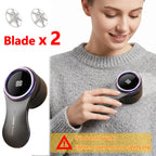 Electric Lint Remover Fabric Shaver LCD Display USB Rechargeable Portable Clothes Fuzz Remover Hair Balls Trimmer for Home