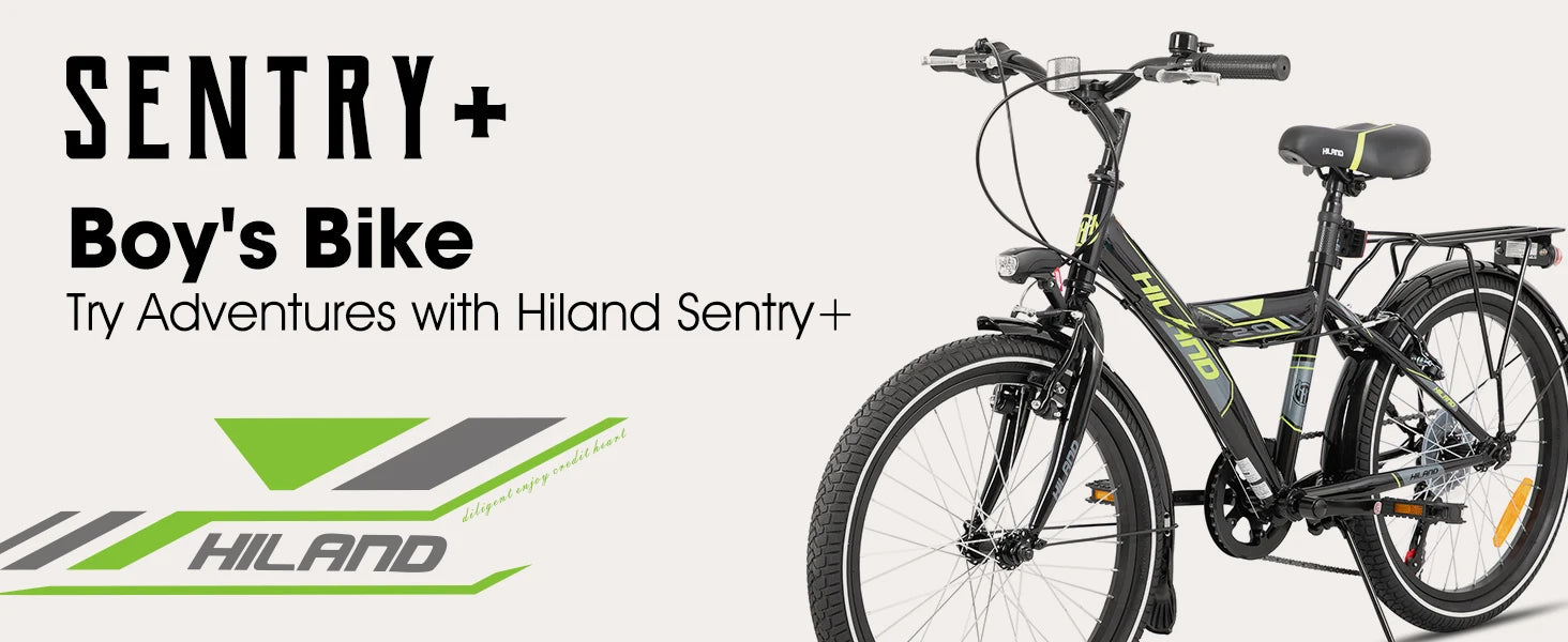 Hiland 20/24 Inch Children's Mountain Bike for Children Boys Girls from 6-10 Years with Shimano 6 Speed Gears
