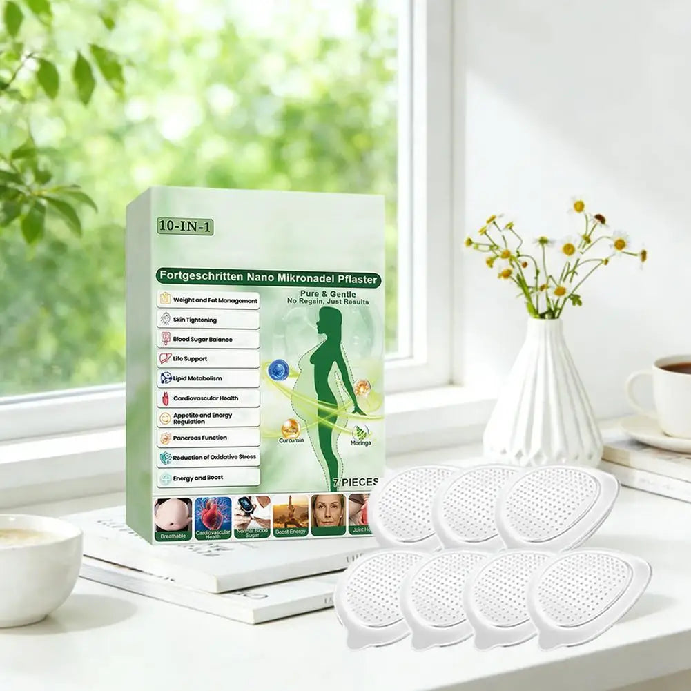 2026 Newest Nano Microneedle Firming Sticker - Moringa & Curcumin Extract, Skin Tightening, Fat Management For Women Men