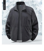 Men's Sun Protection Jacket Ultrathin Windbreaker Summer Outdoor UV Jacket Loose Stand Collar Oversized Sunscreen Coat Fishing