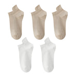 10pieces=5 Pairs Women Socks Casual Breathable High Quality Ankle Sock Summer Low Cut Cotton Thin Short Elastic Sox calcetines