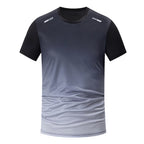 3 Pcs Men's Quick-drying Sports Gradient Suit Leisure Sports Running Short Sleeve Comfortable Sun Protection Pants Joker Shorts