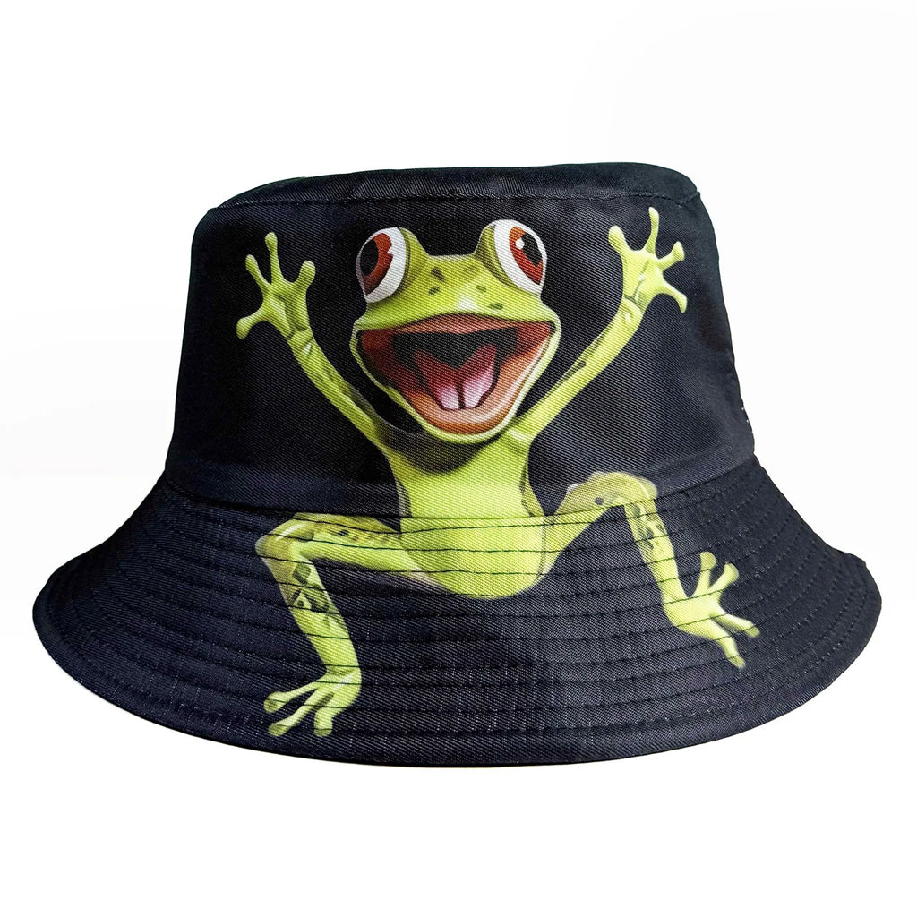 Cartoon Youthful Cool Novelty animal cow frog duck fisherman hat Outdoor Leisure Sunscreen Sun Hat Men Women bucket hats