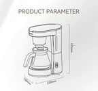 HiBREW 3 in 1 America Drip Coffee Machine Pour Over Coffee Maker Glass Teapot Hot Tea Maker  750ML H12