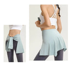 Gym Skirt Wrap Covering Buttocks Workout Fitness Wear Dance Ballet Skirts for Women Sport Yoga Dress Short Thigh Cover Skirt