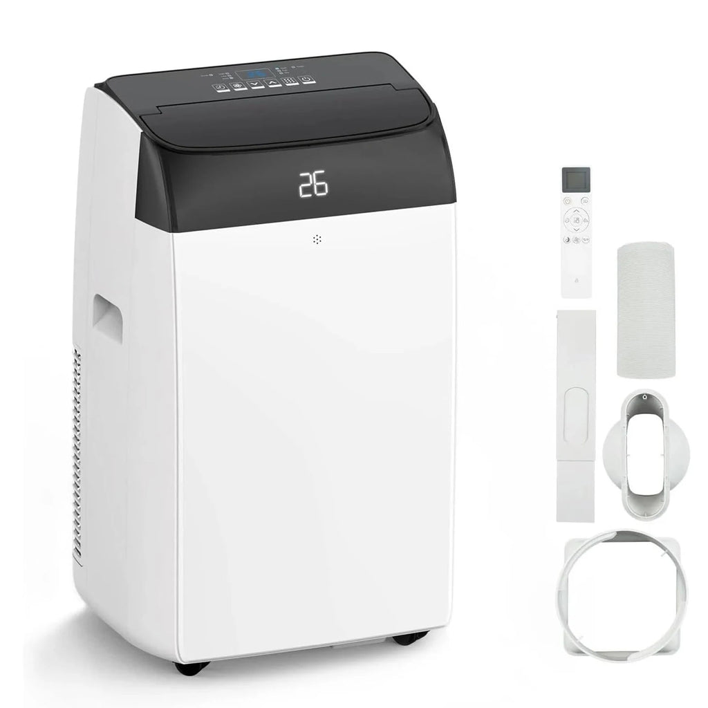 Portable Air Conditioner 12000 BTU, 4-In-1 Cooling Dehumidifier Fan & Auto Airflow, No Outdoor Unit, Quiet Operation, For Home