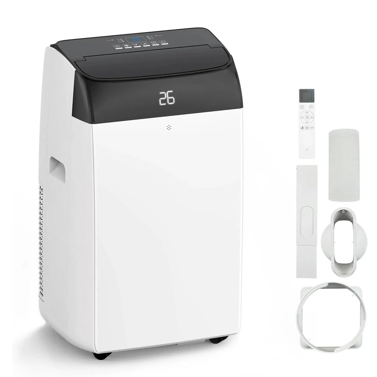 Portable Air Conditioner 12000 BTU, 4-In-1 Cooling Dehumidifier Fan & Auto Airflow, No Outdoor Unit, Quiet Operation, For Home